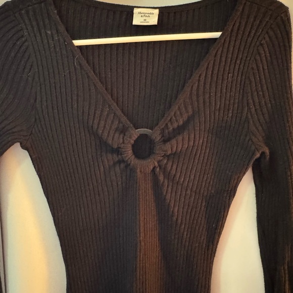 Abercrombie & Fitch Black Long Sleeve Dress - Picture 2 of 4